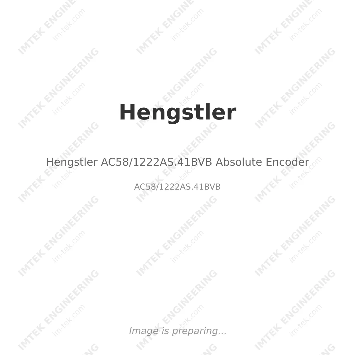 Hengstler Hengstler AC58/1222AS.41BVB Absolute Encoder - AC58/1222AS.41BVB