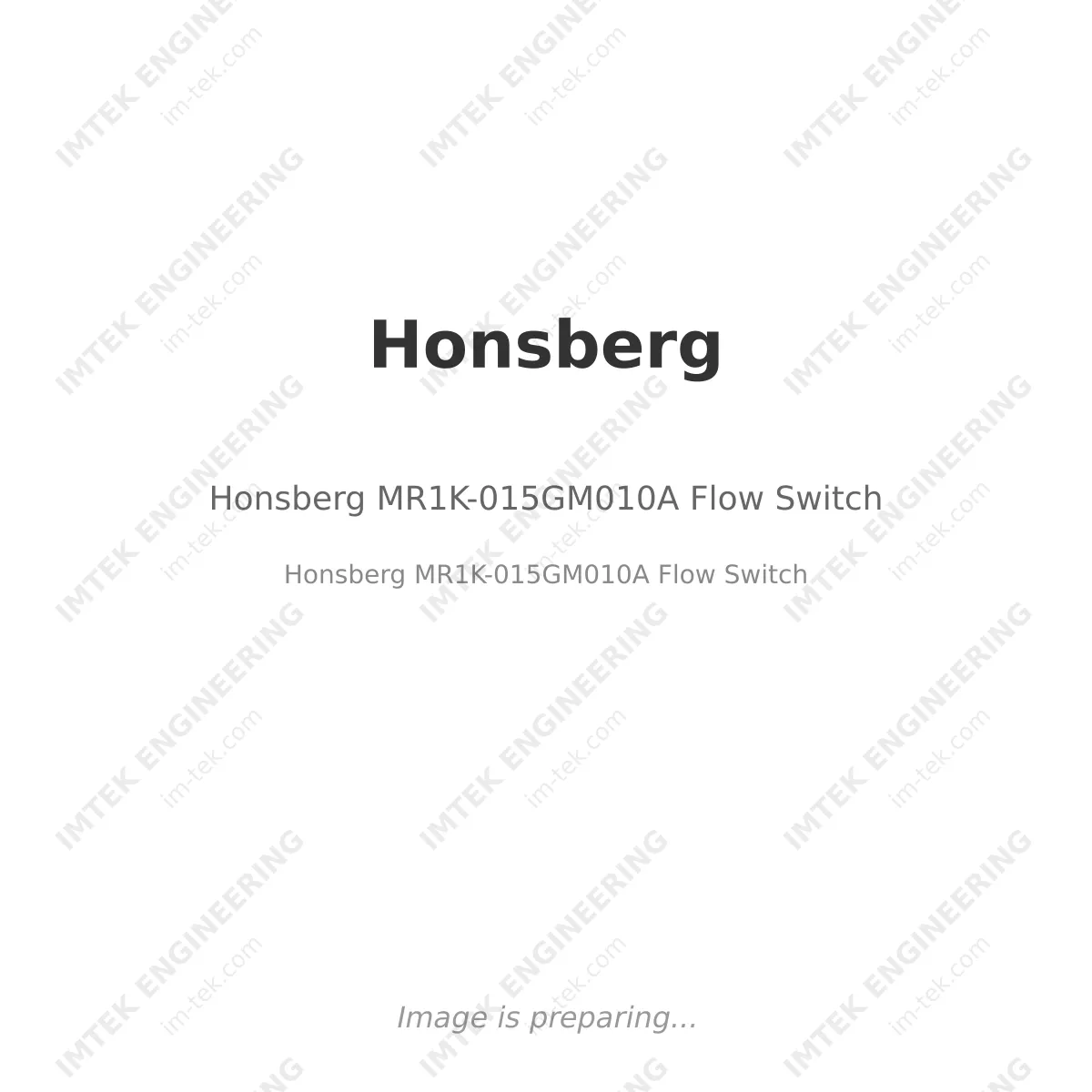 Honsberg Honsberg MR1K-015GM010A Flow Switch - Honsberg MR1K-015GM010A Flow Switch