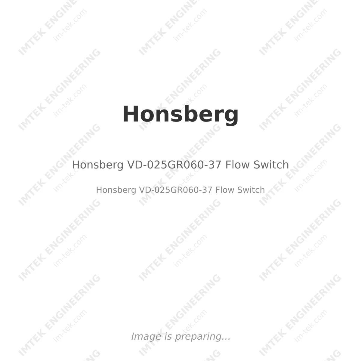 Honsberg Honsberg VD-025GR060-37 Flow Switch - Honsberg VD-025GR060-37 Flow Switch