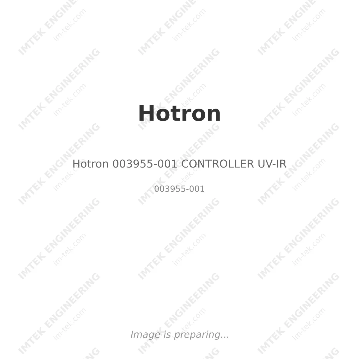 Hotron Hotron 003955-001 CONTROLLER UV-IR - 003955-001