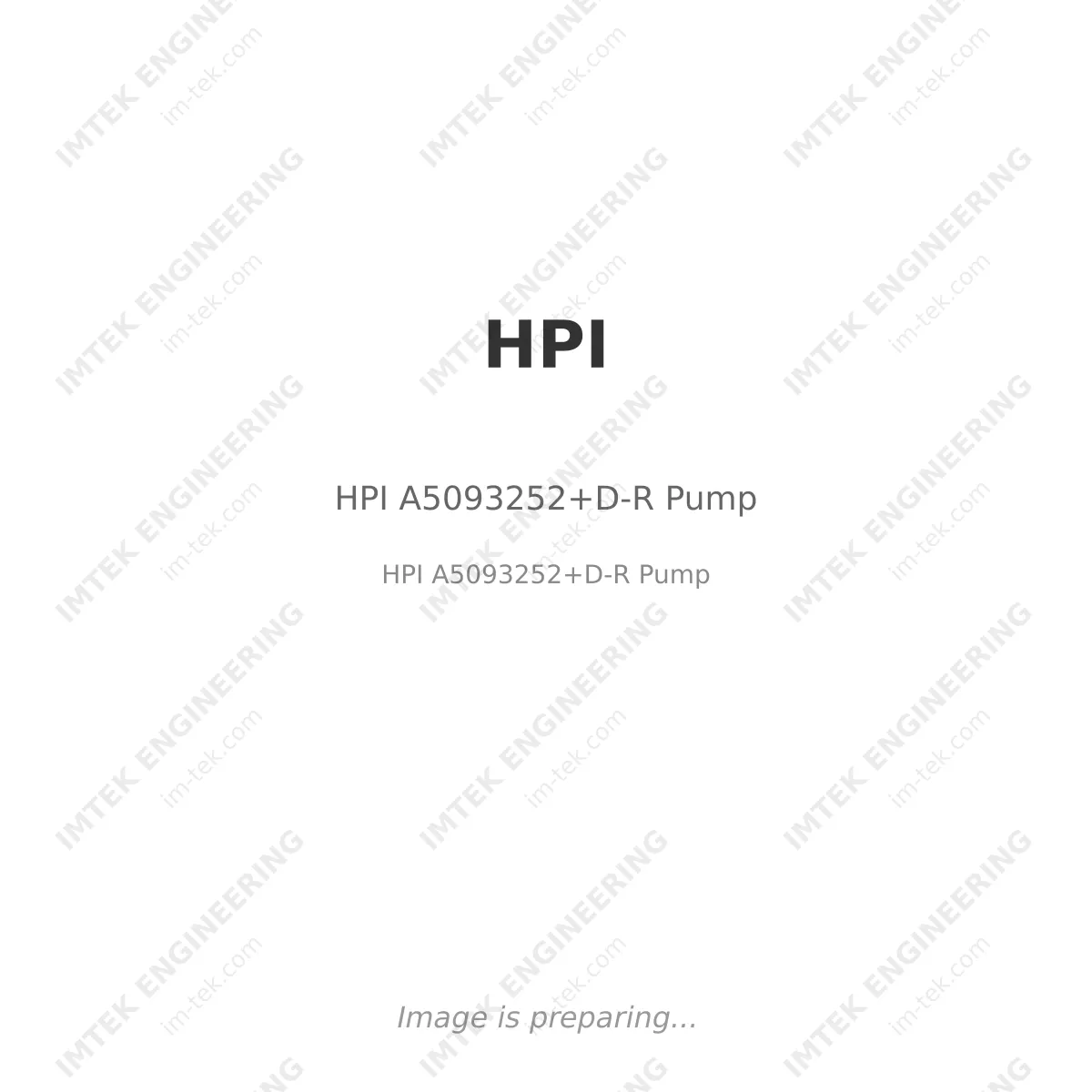 HPI HPI A5093252+D-R Pump - HPI A5093252+D-R  Pump