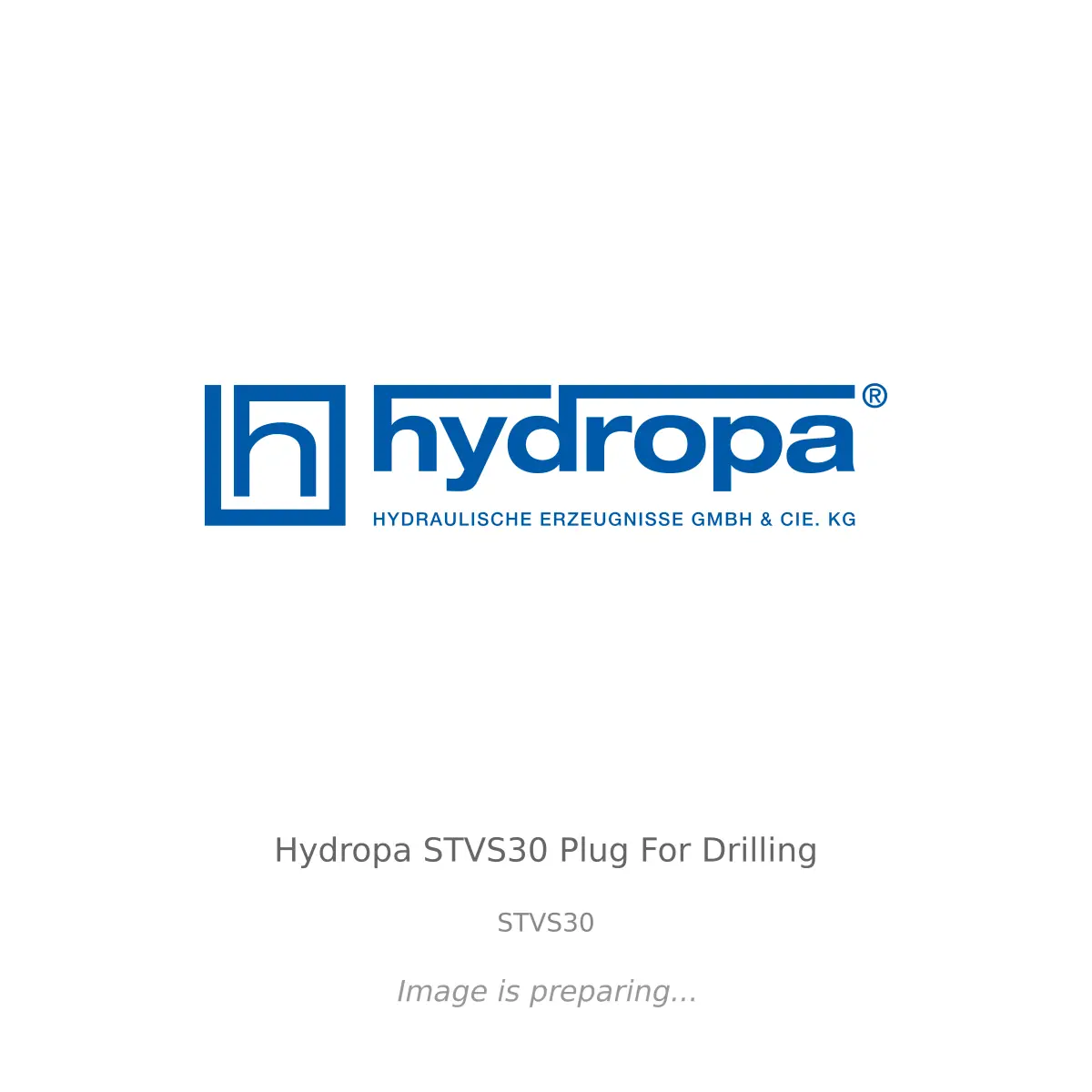 Hydropa Hydropa STVS30 Plug For Drilling - STVS30