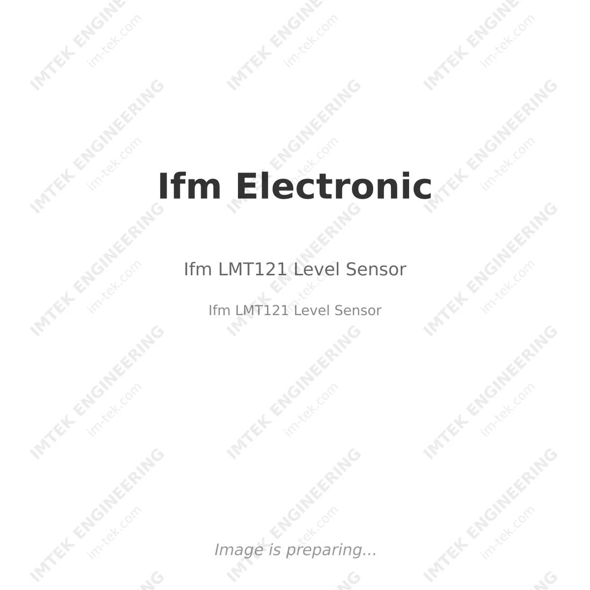 Ifm Electronic - Ifm LMT121 Level Sensor Ifm Electronic Ifm LMT121 Level Sensor - Ifm LMT121 Level Sensor