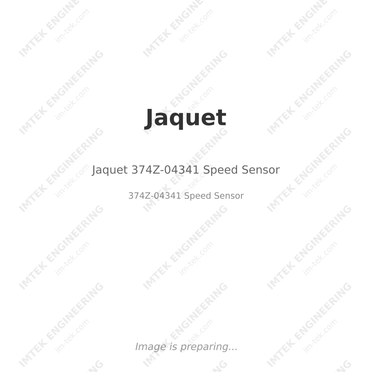 Jaquet Jaquet 374Z-04341 Speed Sensor - 374Z-04341 Speed Sensor