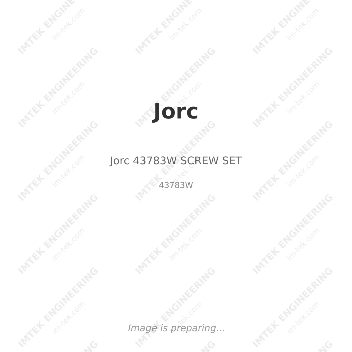 Jorc Jorc 43783W SCREW SET - 43783W
