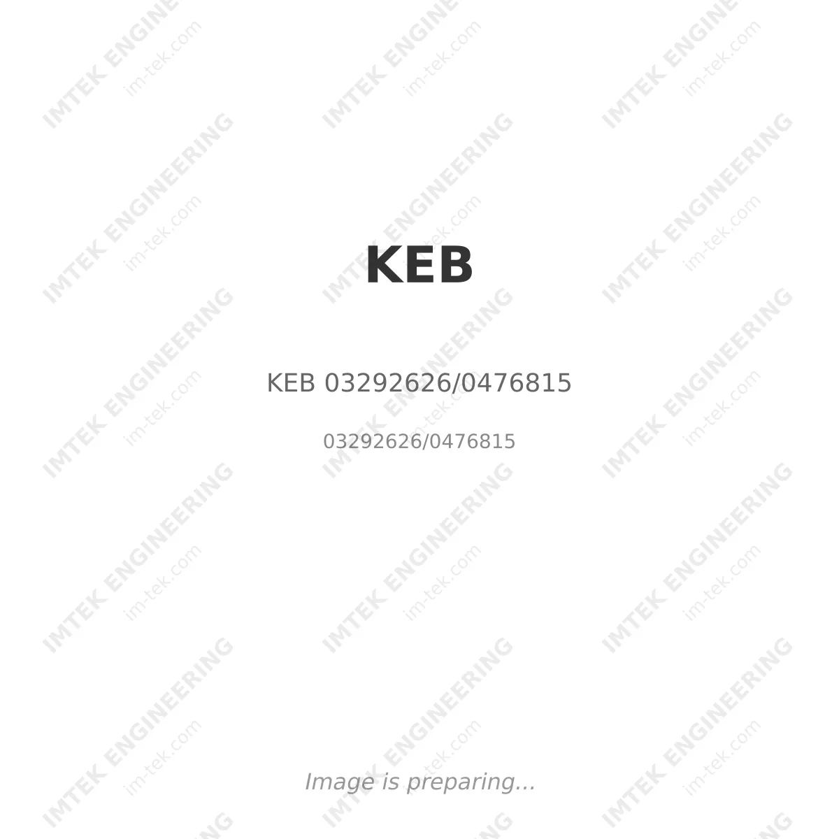 KEB KEB 03292626/0476815 - 03292626/0476815