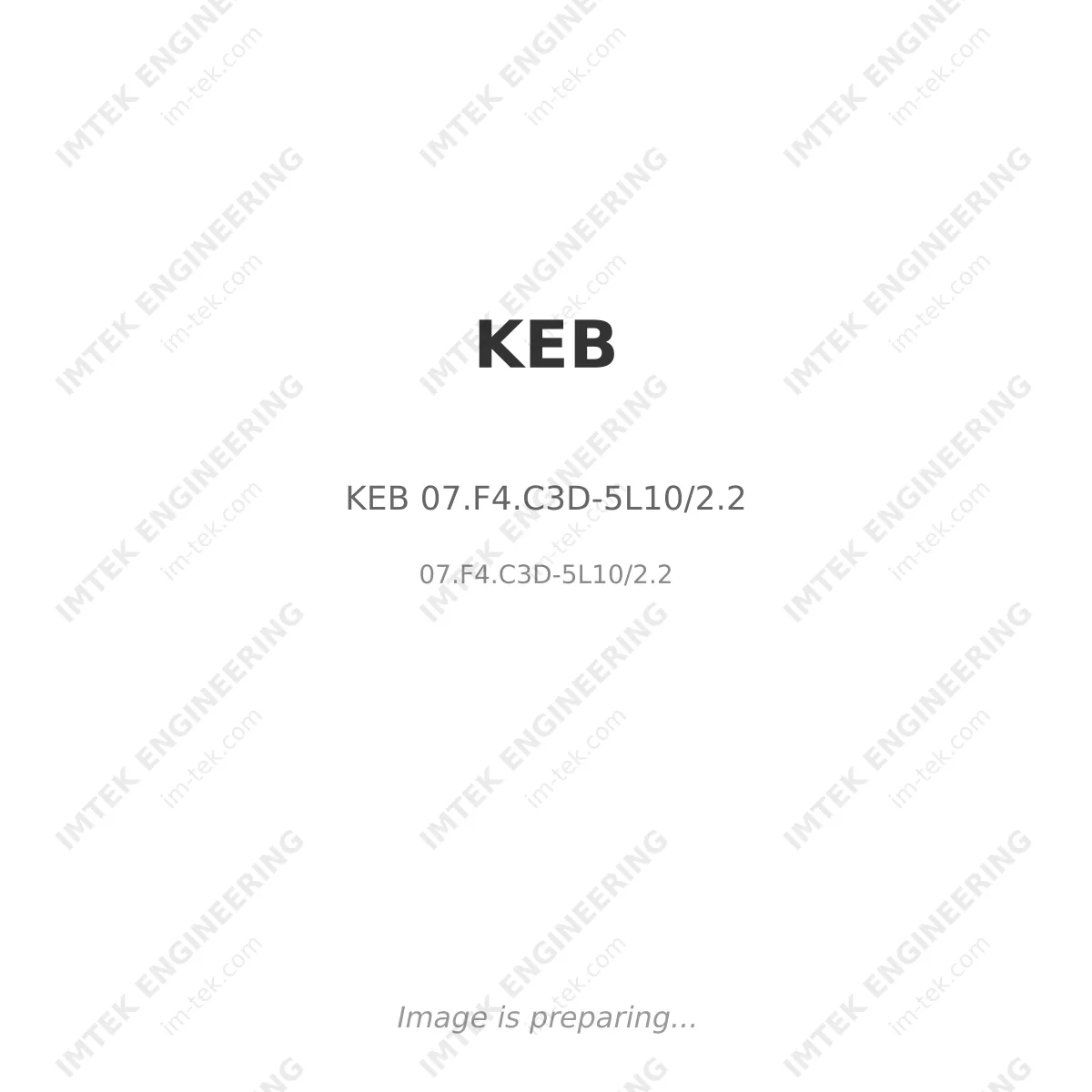KEB KEB 07.F4.C3D-5L10/2.2 - 07.F4.C3D-5L10/2.2