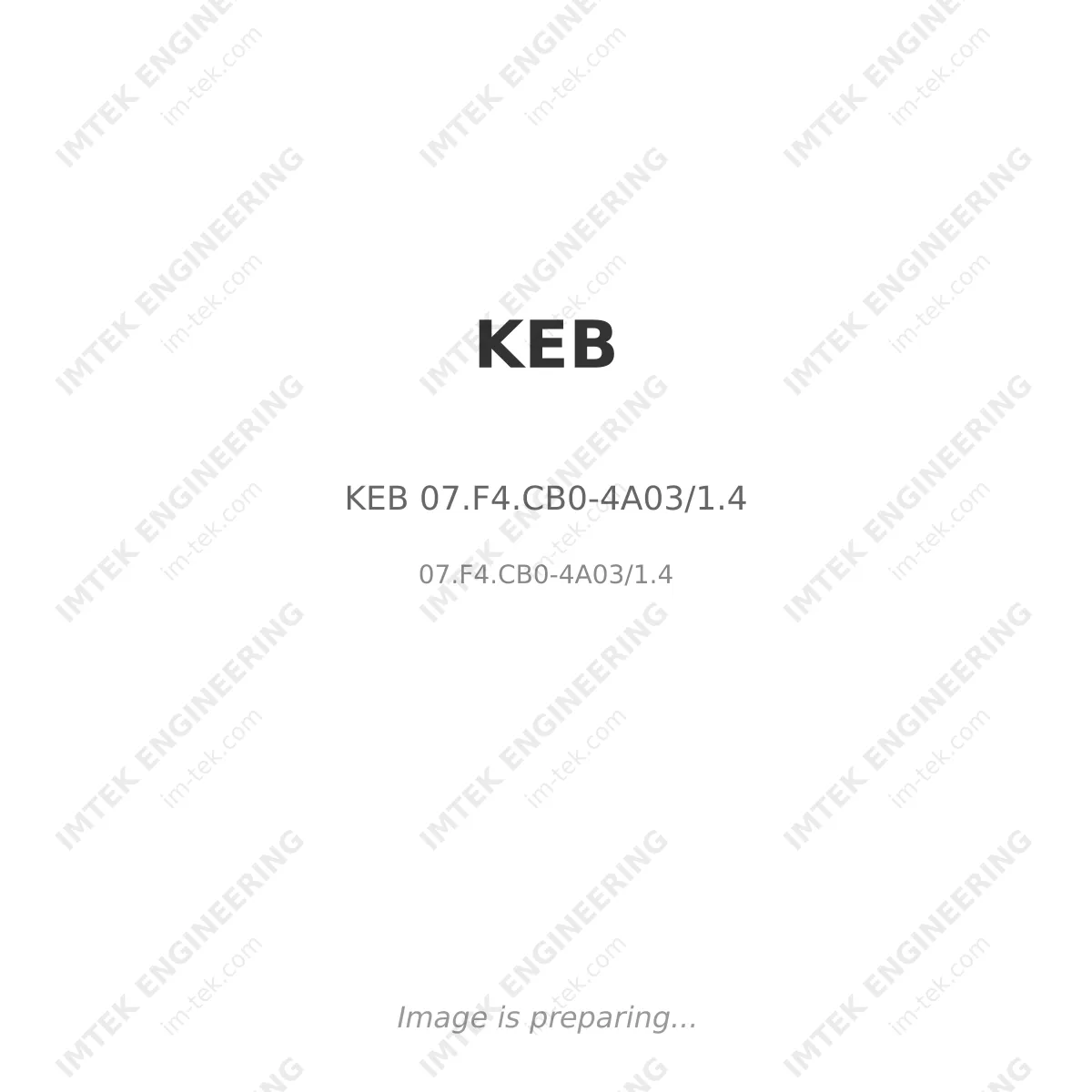 KEB KEB 07.F4.CB0-4A03/1.4 - 07.F4.CB0-4A03/1.4