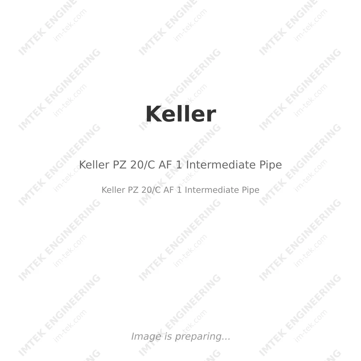 Keller Keller PZ 20/C AF 1 Intermediate Pipe - Keller PZ 20/C AF 1 Intermediate Pipe