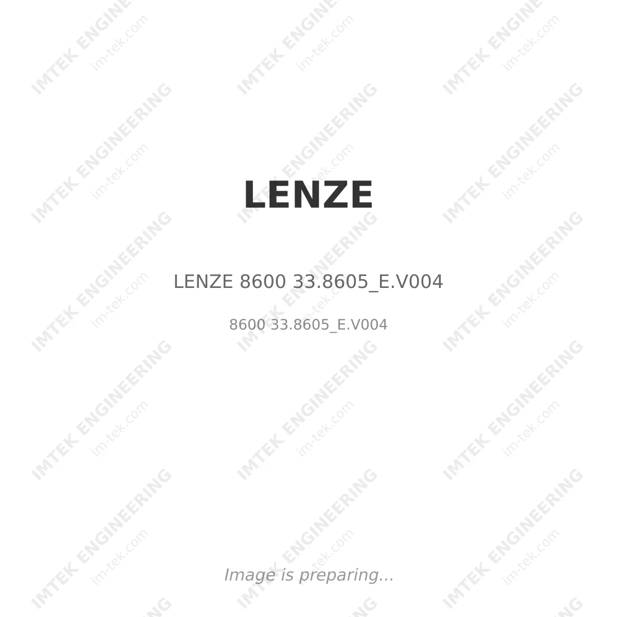 LENZE LENZE 8600 33.8605_E.V004 - 8600 33.8605_E.V004