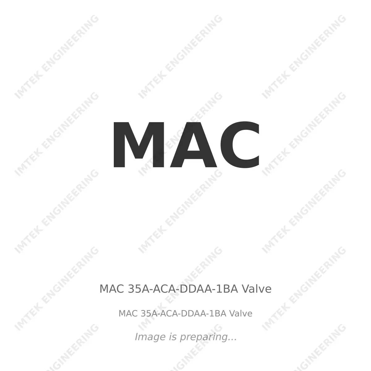 MAC MAC 35A-ACA-DDAA-1BA Valve - MAC 35A-ACA-DDAA-1BA  Valve