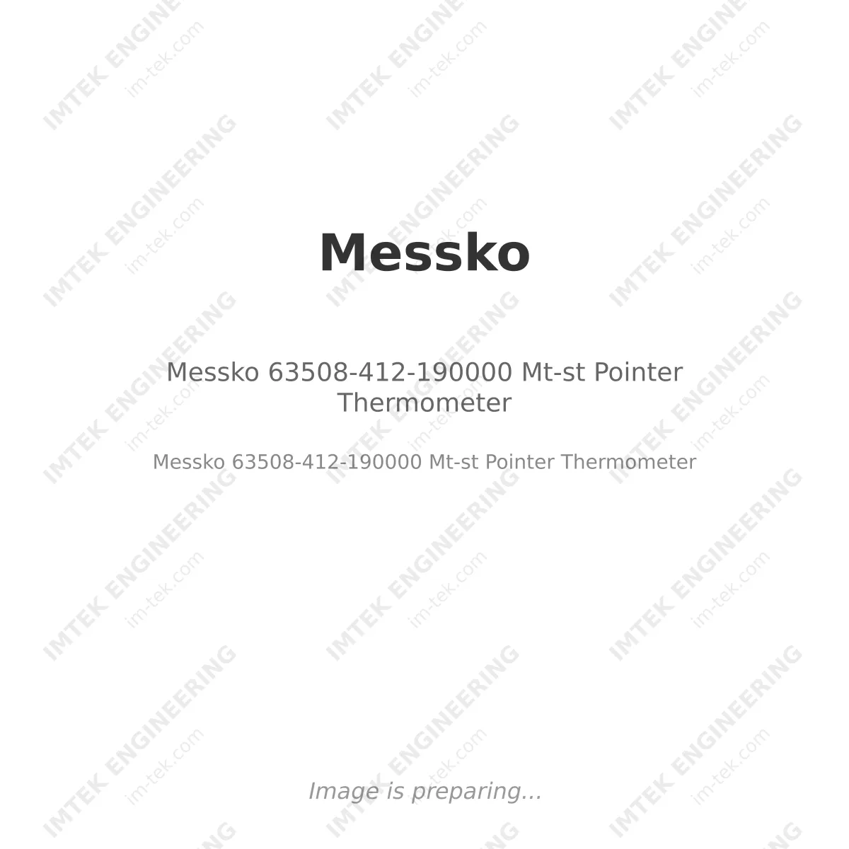 Messko Messko 63508-412-190000 Mt-st Pointer Thermometer - Messko 63508-412-190000 Mt-st Pointer Thermometer