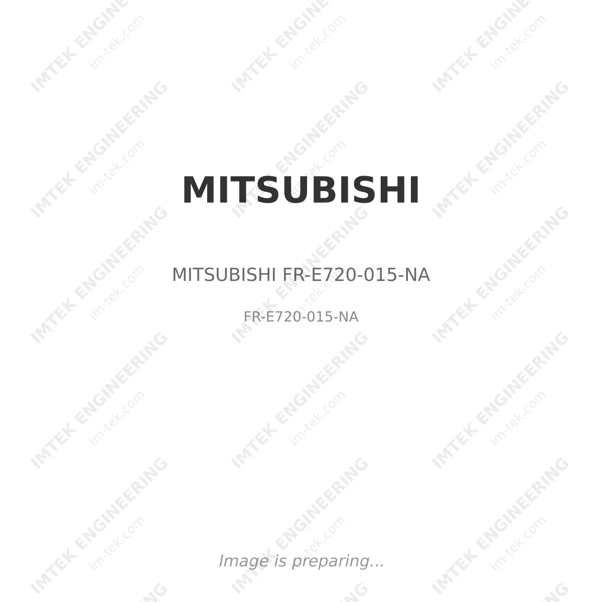 MITSUBISHI MITSUBISHI FR-E720-015-NA - FR-E720-015-NA