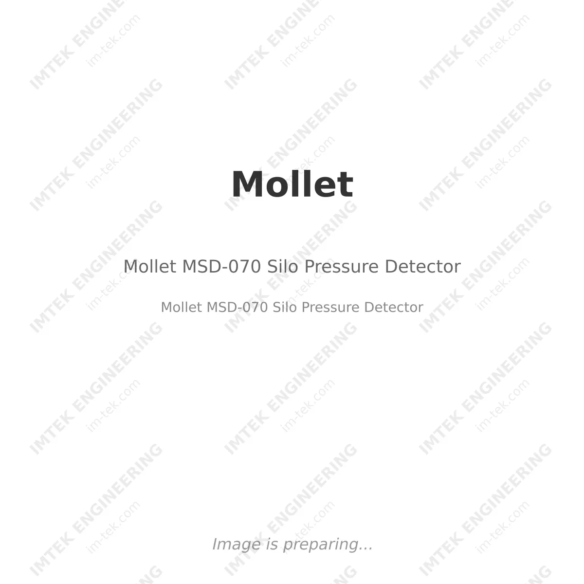 Mollet Mollet MSD-070 Silo Pressure Detector - Mollet MSD-070 Silo Pressure Detector