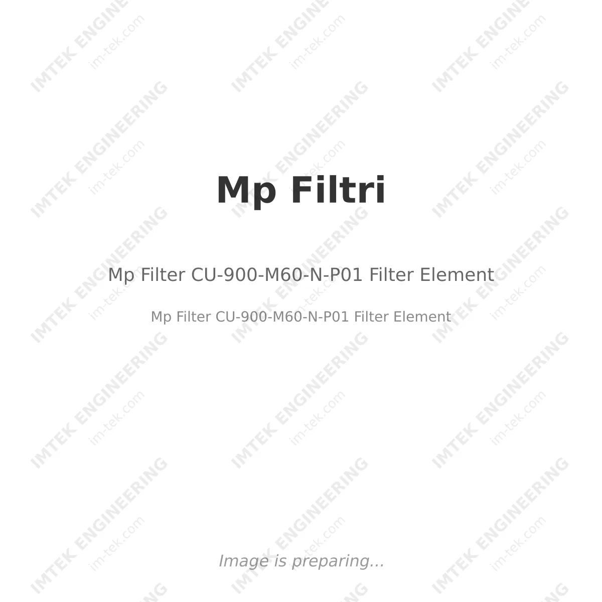 Mp Filtri Mp Filter CU-900-M60-N-P01 Filter Element - Mp Filter CU-900-M60-N-P01 Filter Element
