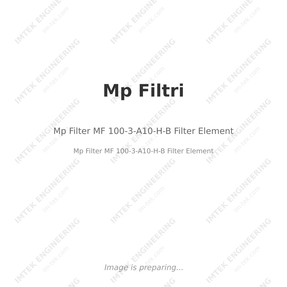 Mp Filtri Mp Filter MF 100-3-A10-H-B Filter Element - Mp Filter MF 100-3-A10-H-B Filter Element