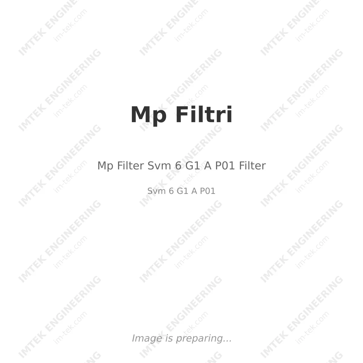 Mp Filtri Mp Filter Svm 6 G1 A P01 Filter - Svm 6 G1 A P01