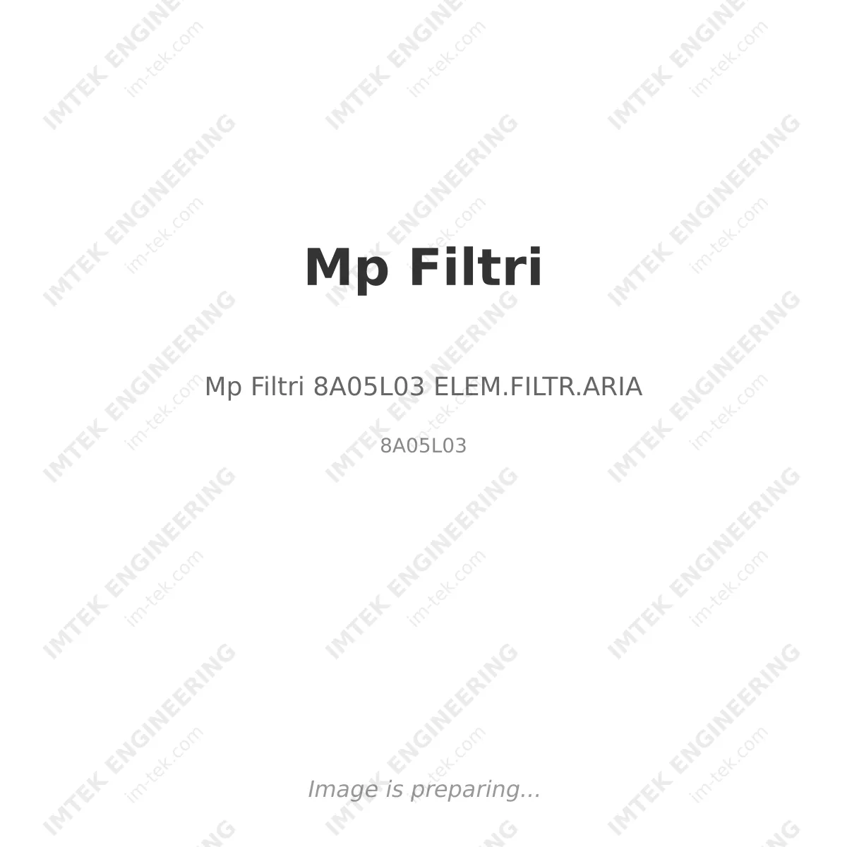 Mp Filtri Mp Filtri 8A05L03 ELEM.FILTR.ARIA - 8A05L03
