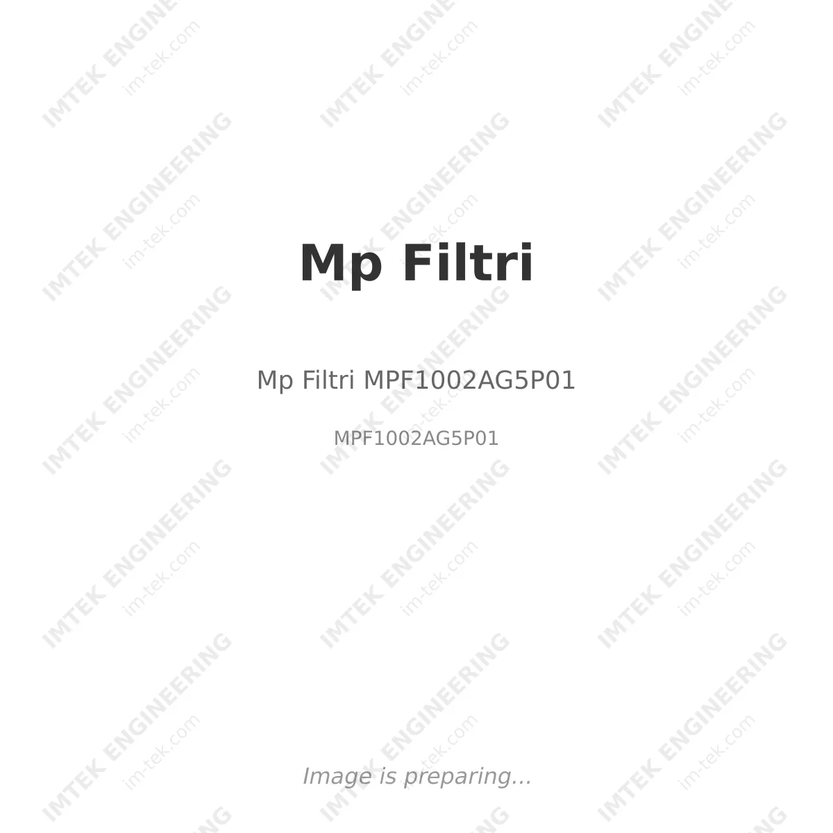 Mp Filtri Mp Filtri MPF1002AG5P01 - MPF1002AG5P01
