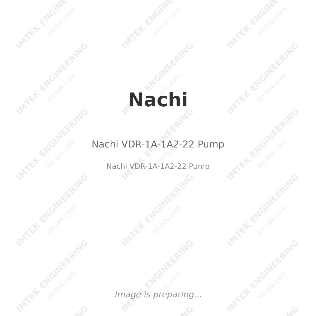Nachi Nachi VDR-1A-1A2-22 Pump - Nachi VDR-1A-1A2-22 Pump