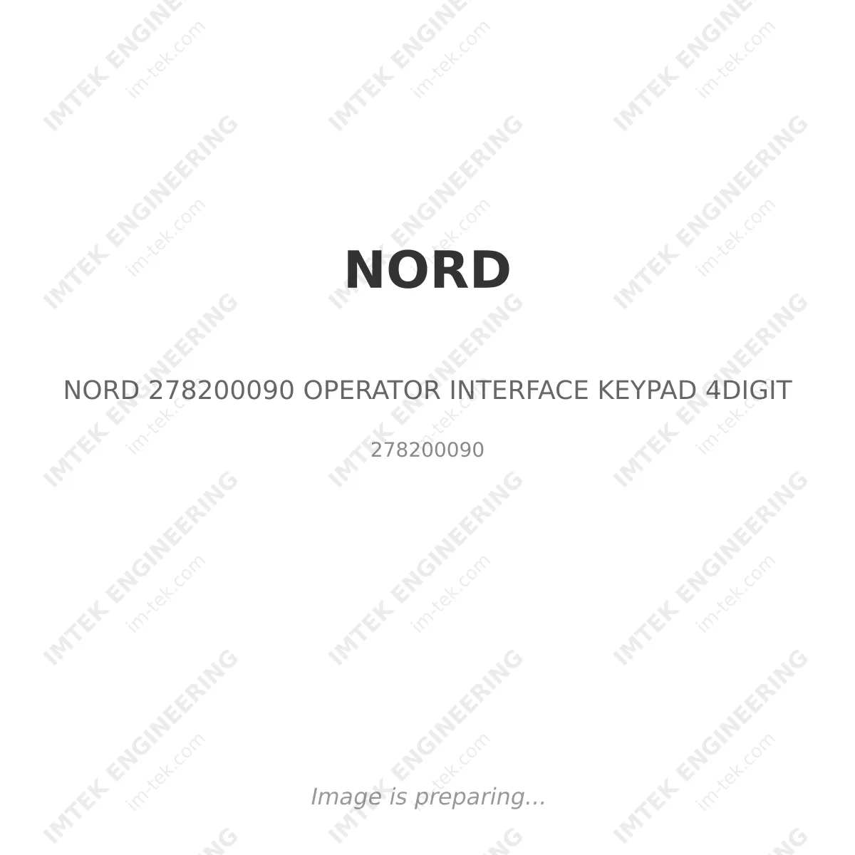 NORD NORD 278200090 OPERATOR INTERFACE KEYPAD 4DIGIT - 278200090