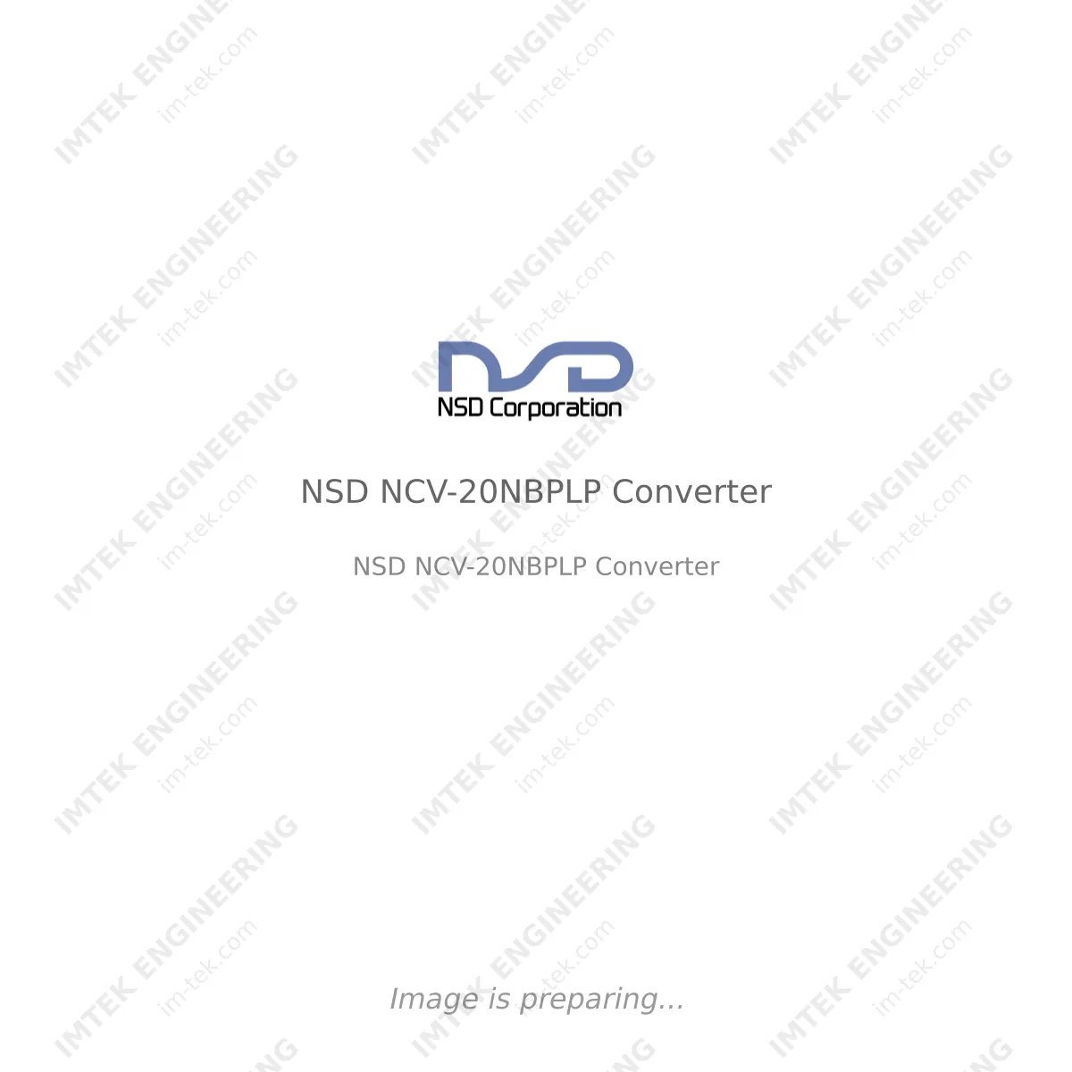 NSD NSD NCV-20NBPLP Converter - NSD NCV-20NBPLP Converter