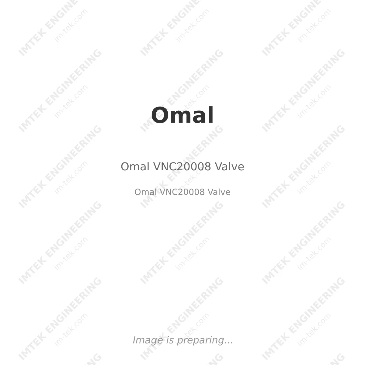 Omal Omal VNC20008 Valve - Omal VNC20008 Valve