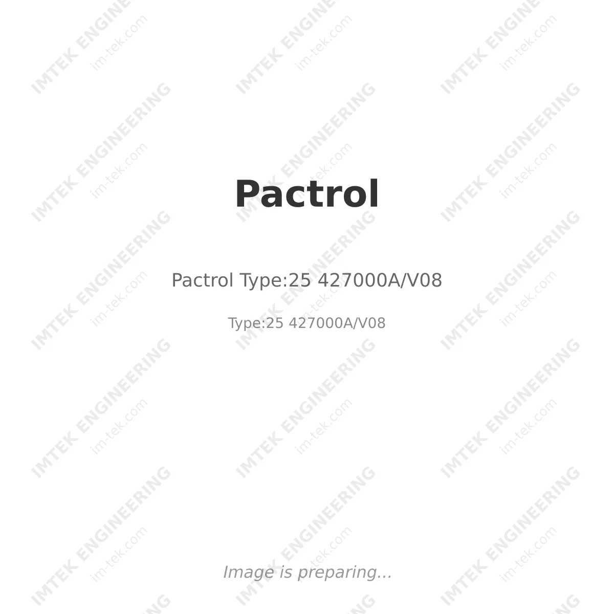 Pactrol Pactrol Type:25 427000A/V08 - Type:25 427000A/V08