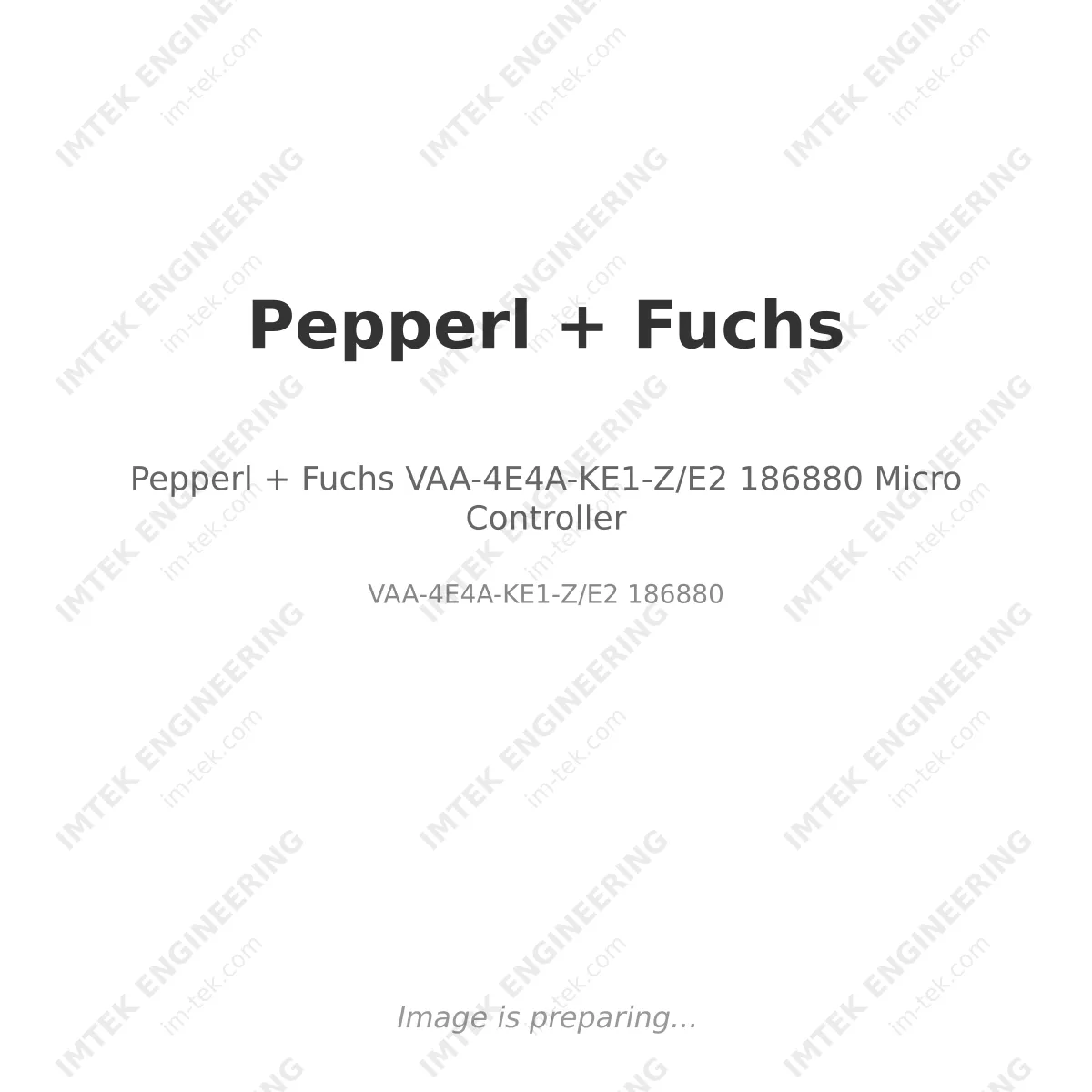Pepperl + Fuchs Pepperl + Fuchs VAA-4E4A-KE1-Z/E2 186880 Micro Controller - VAA-4E4A-KE1-Z/E2 186880