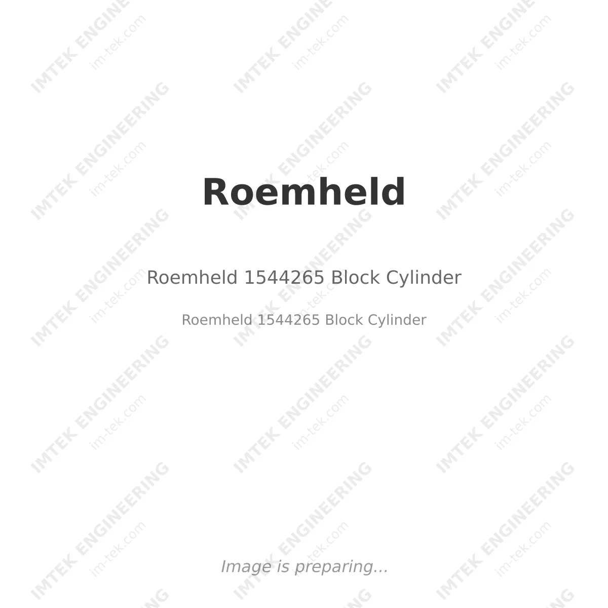 Roemheld Roemheld 1544265 Block Cylinder - Roemheld 1544265 Block Cylinder