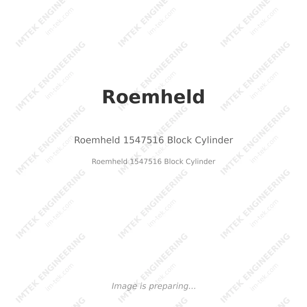 Roemheld Roemheld 1547516 Block Cylinder - Roemheld 1547516 Block Cylinder
