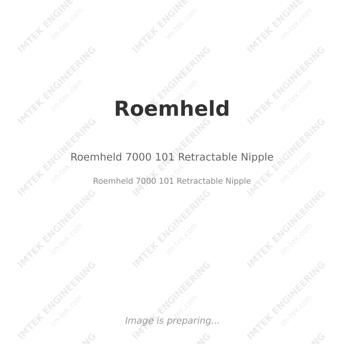 Roemheld Roemheld 7000 101 Retractable Nipple - Roemheld 7000 101 Retractable Nipple