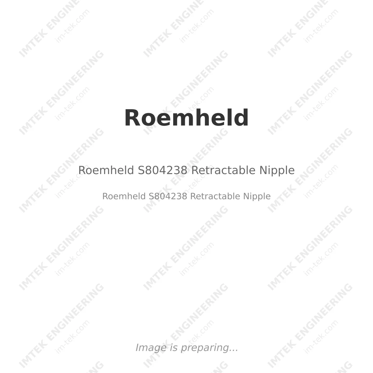 Roemheld Roemheld S804238 Retractable Nipple - Roemheld S804238 Retractable Nipple