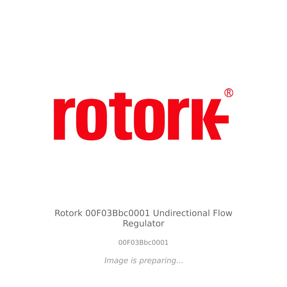 Rotork - Rotork 00F03Bbc0001 Undirectional Flow Regulator Rotork Rotork 00F03Bbc0001 Undirectional Flow Regulator - 00F03Bbc0001