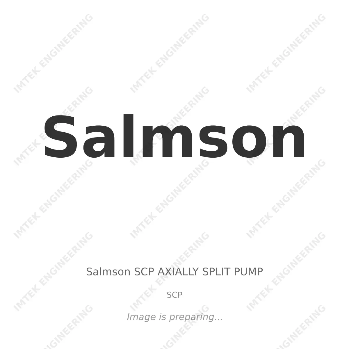 Salmson Salmson SCP AXIALLY SPLIT PUMP - SCP