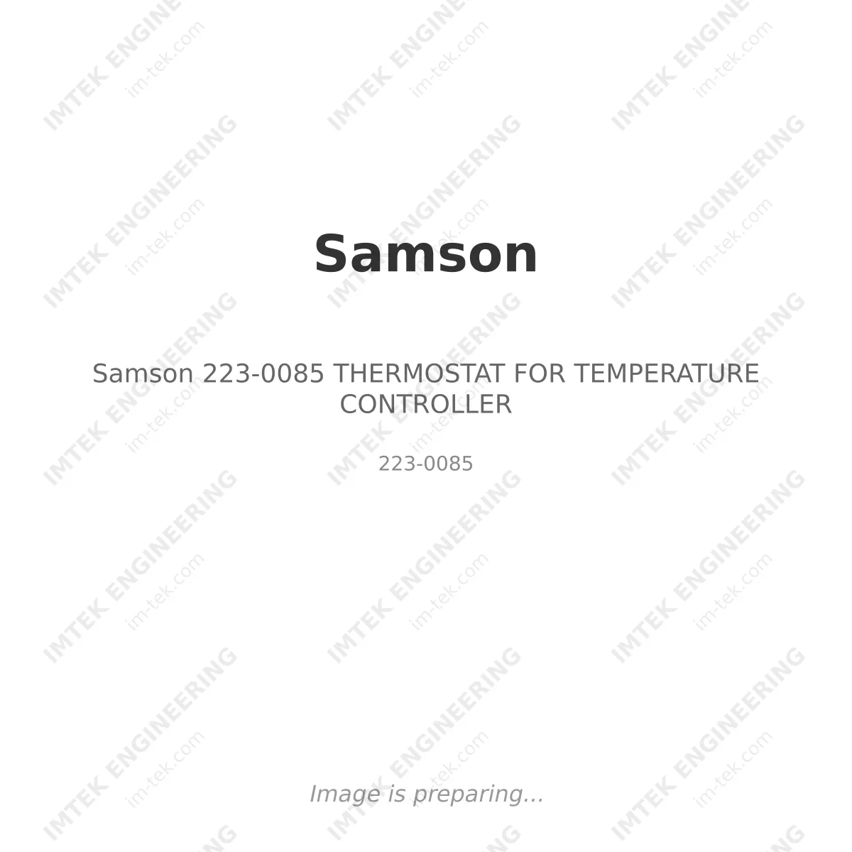 Samson Samson 223-0085 THERMOSTAT FOR TEMPERATURE CONTROLLER - 223-0085