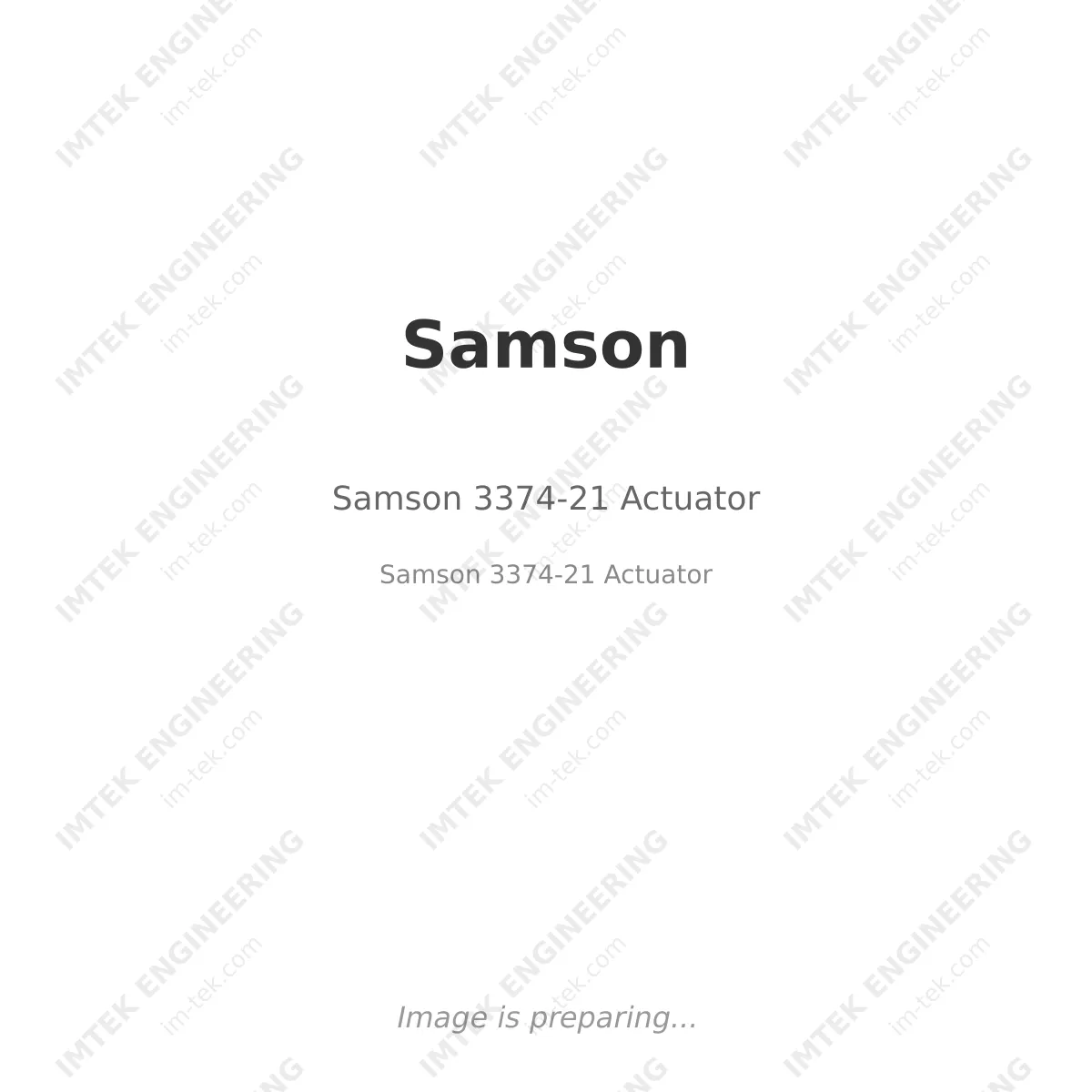 Samson Samson 3374-21 Actuator - Samson 3374-21 Actuator