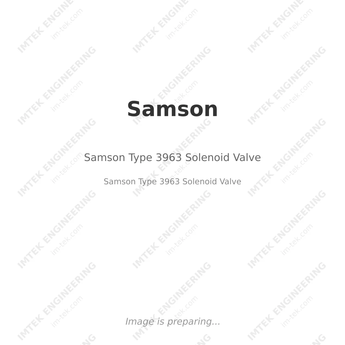 Samson Samson Type 3963 Solenoid Valve - Samson Type 3963 Solenoid Valve