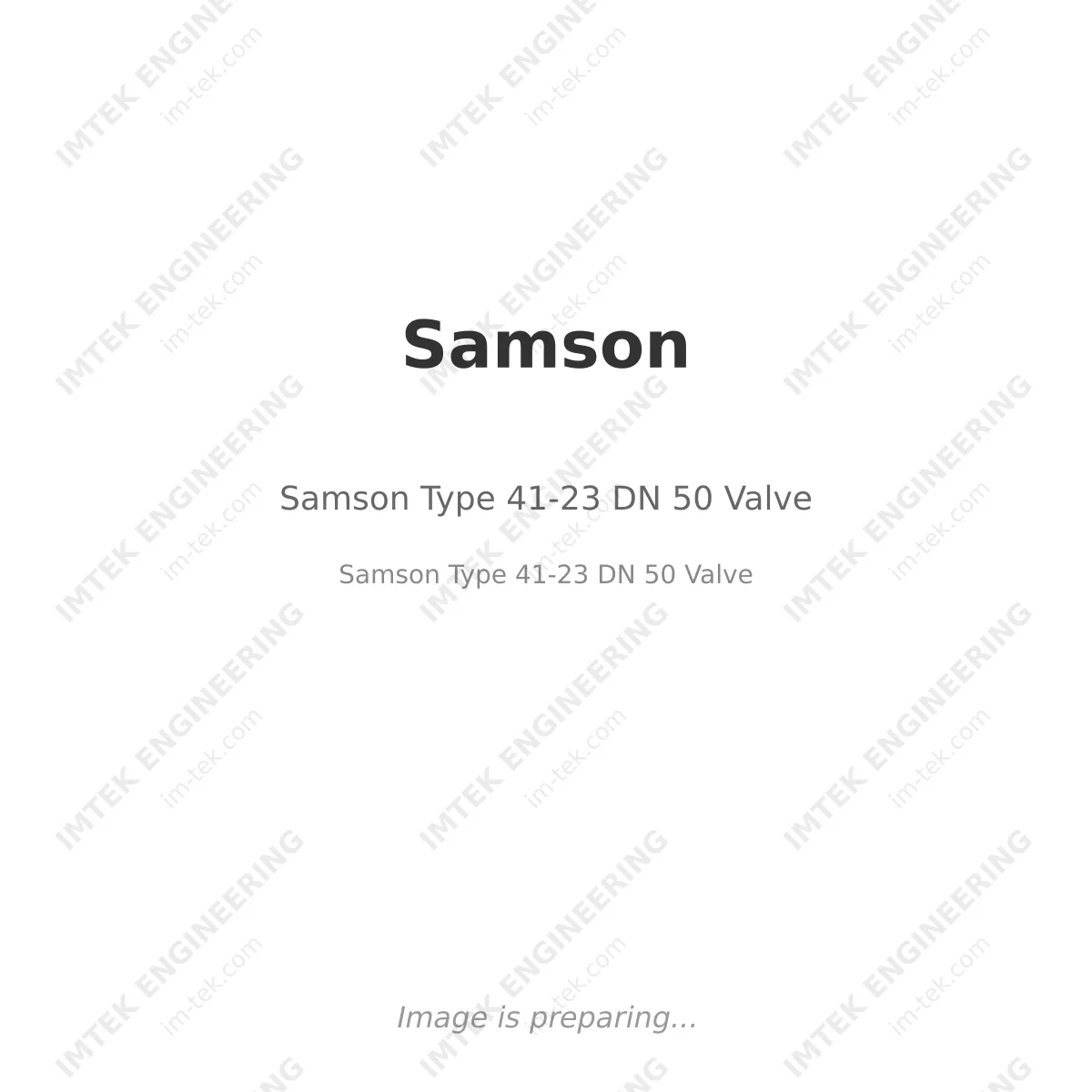 Samson Samson Type 41-23 DN 50 Valve - Samson Type 41-23   DN 50 Valve