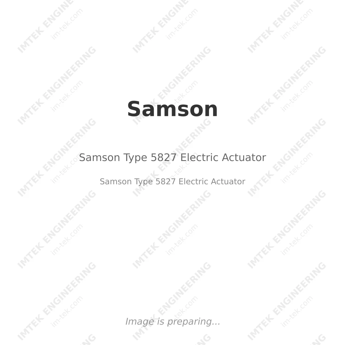 Samson Samson Type 5827 Electric Actuator - Samson Type 5827 Electric Actuator