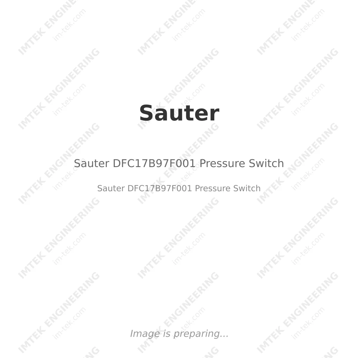 Sauter Sauter DFC17B97F001 Pressure Switch - Sauter DFC17B97F001 Pressure Switch