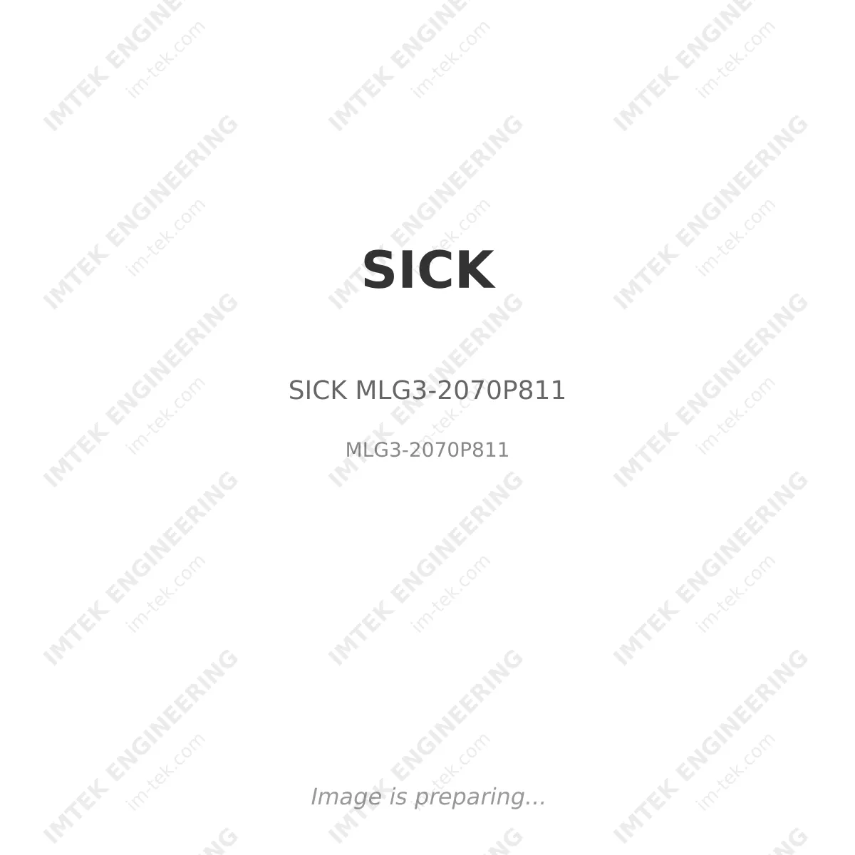 SICK SICK MLG3-2070P811 - MLG3-2070P811