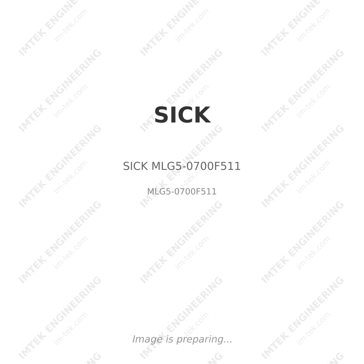 SICK SICK MLG5-0700F511 - MLG5-0700F511