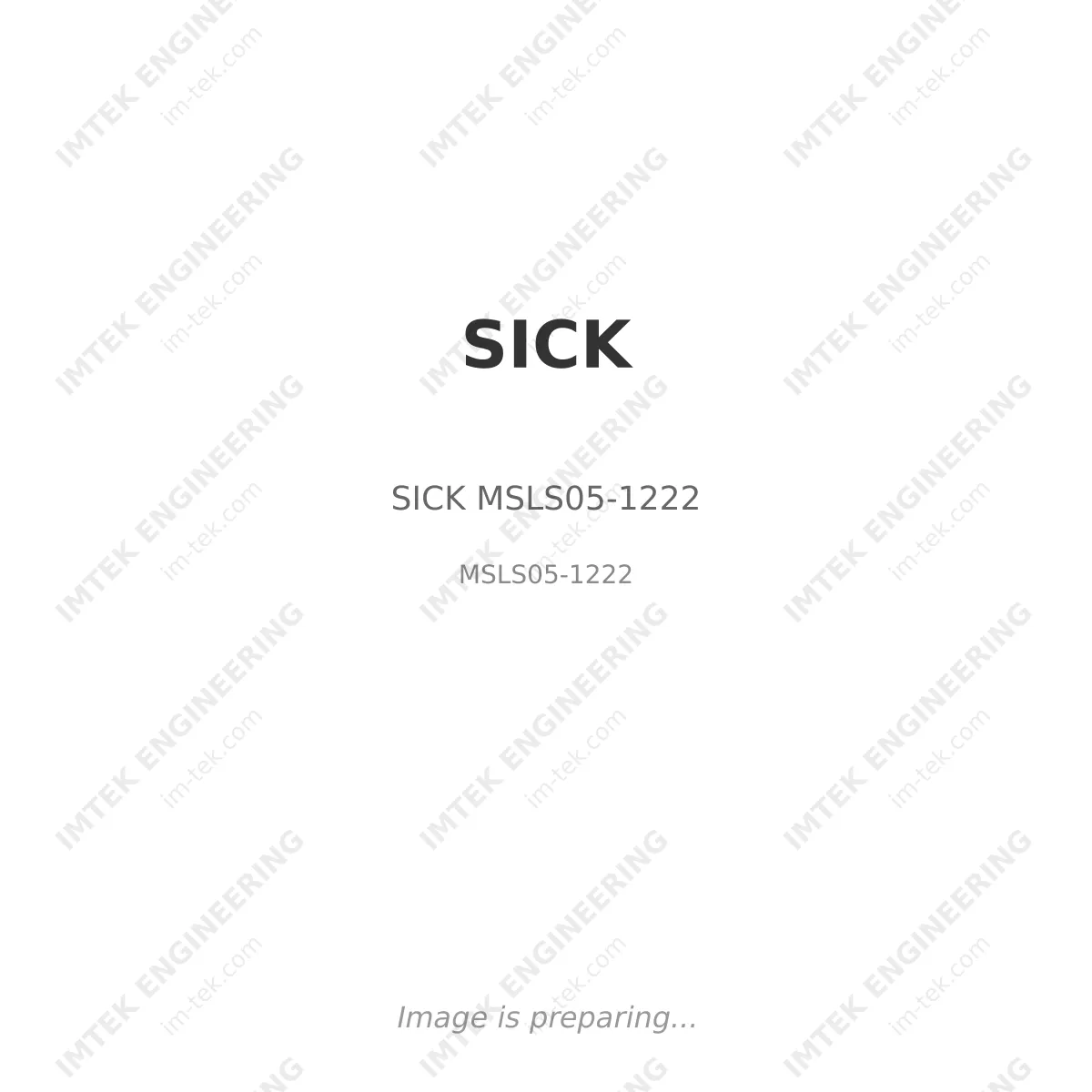SICK SICK MSLS05-1222 - MSLS05-1222