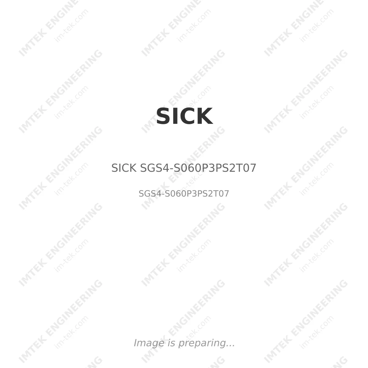 SICK SICK SGS4-S060P3PS2T07 - SGS4-S060P3PS2T07