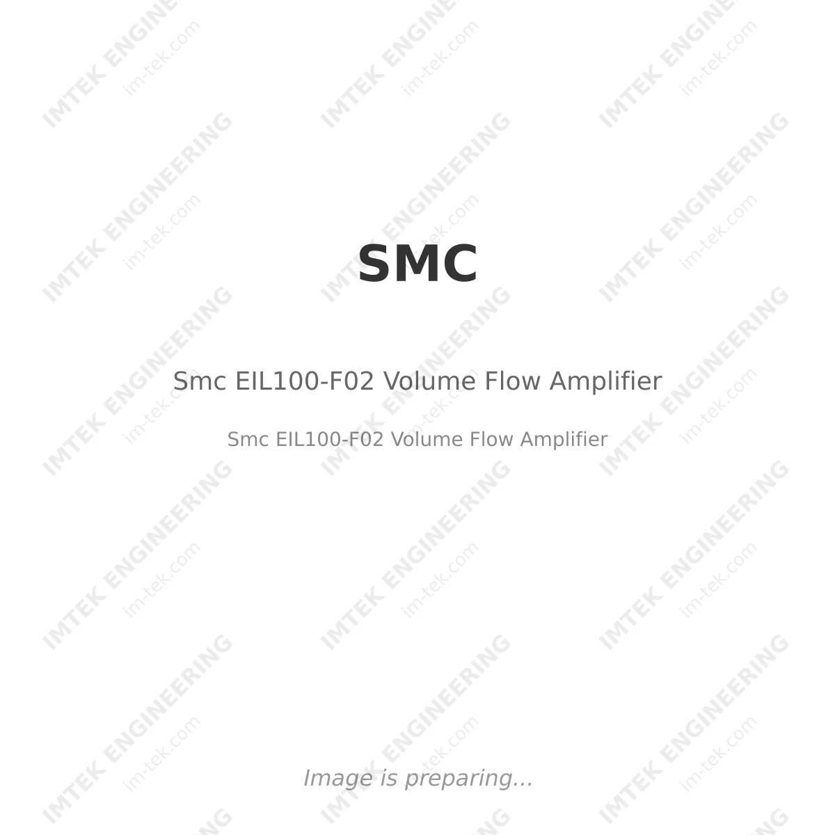 SMC Smc EIL100-F02 Volume Flow Amplifier - Smc EIL100-F02   Volume Flow Amplifier