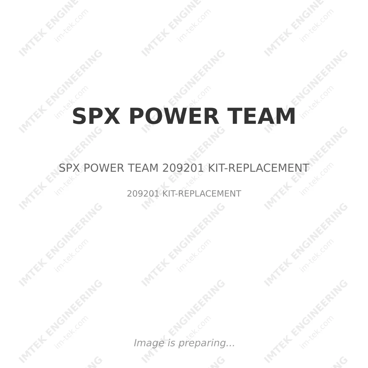 SPX POWER TEAM SPX POWER TEAM 209201 KIT-REPLACEMENT - 209201 KIT-REPLACEMENT