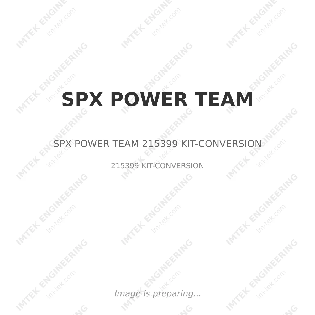 SPX POWER TEAM SPX POWER TEAM 215399 KIT-CONVERSION - 215399 KIT-CONVERSION