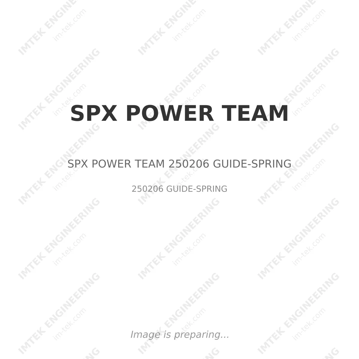SPX POWER TEAM SPX POWER TEAM 250206 GUIDE-SPRING - 250206 GUIDE-SPRING