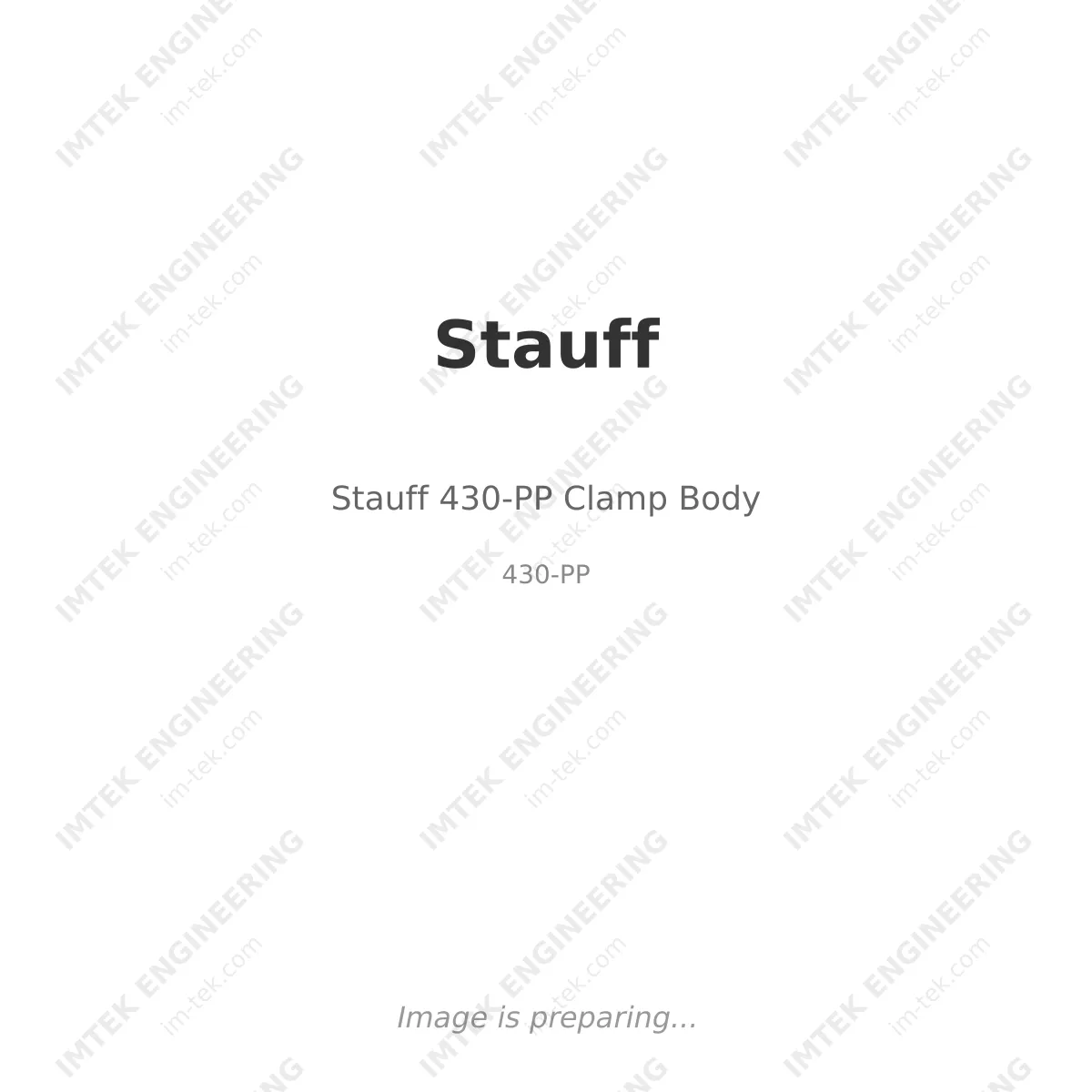 Stauff Stauff 430-PP Clamp Body - 430-PP